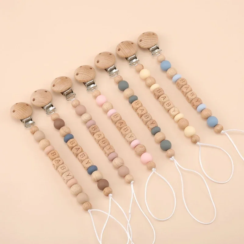 Baby Products Gift - Attache-tétine avec nom personnalisé pour bébé,
