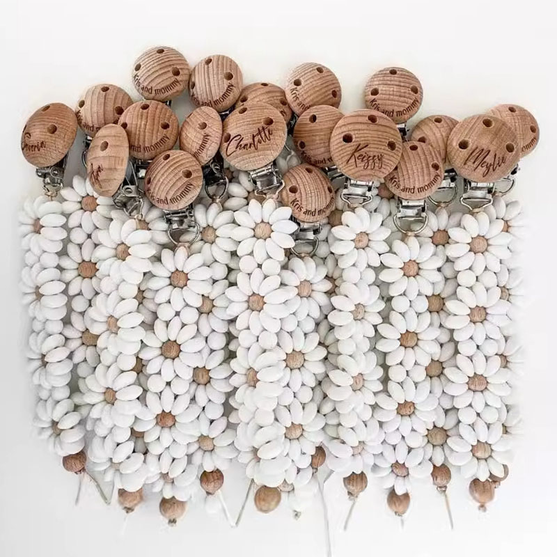 Baby Products Gift - Chaîne de sucette en bois pour