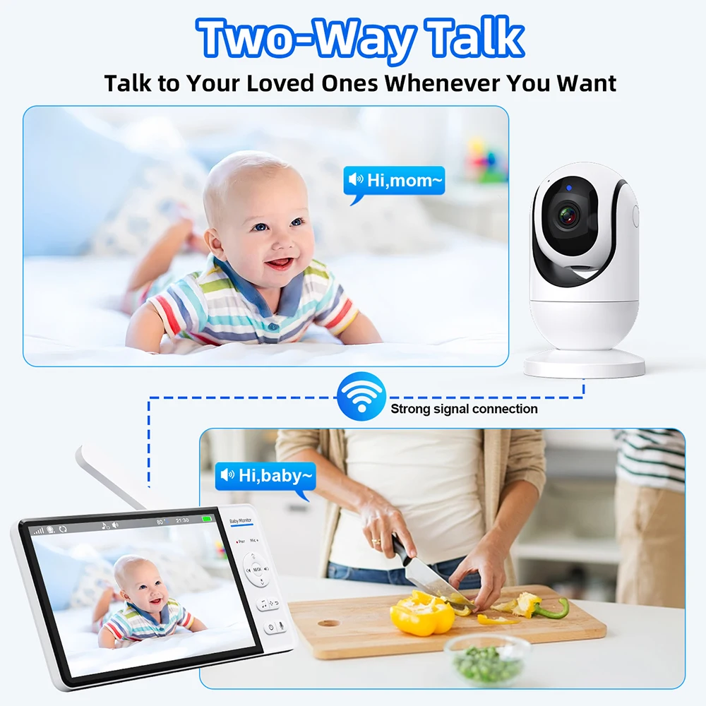 Pas de WiFi 7 pouces bébé moni - Baby Monitor Sensor avis et prix