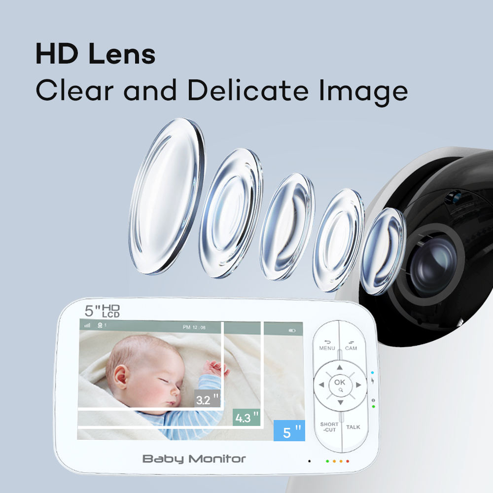 5 pouces 2MP 1080P APP télécom - Baby Monitor Sensor avis et prix