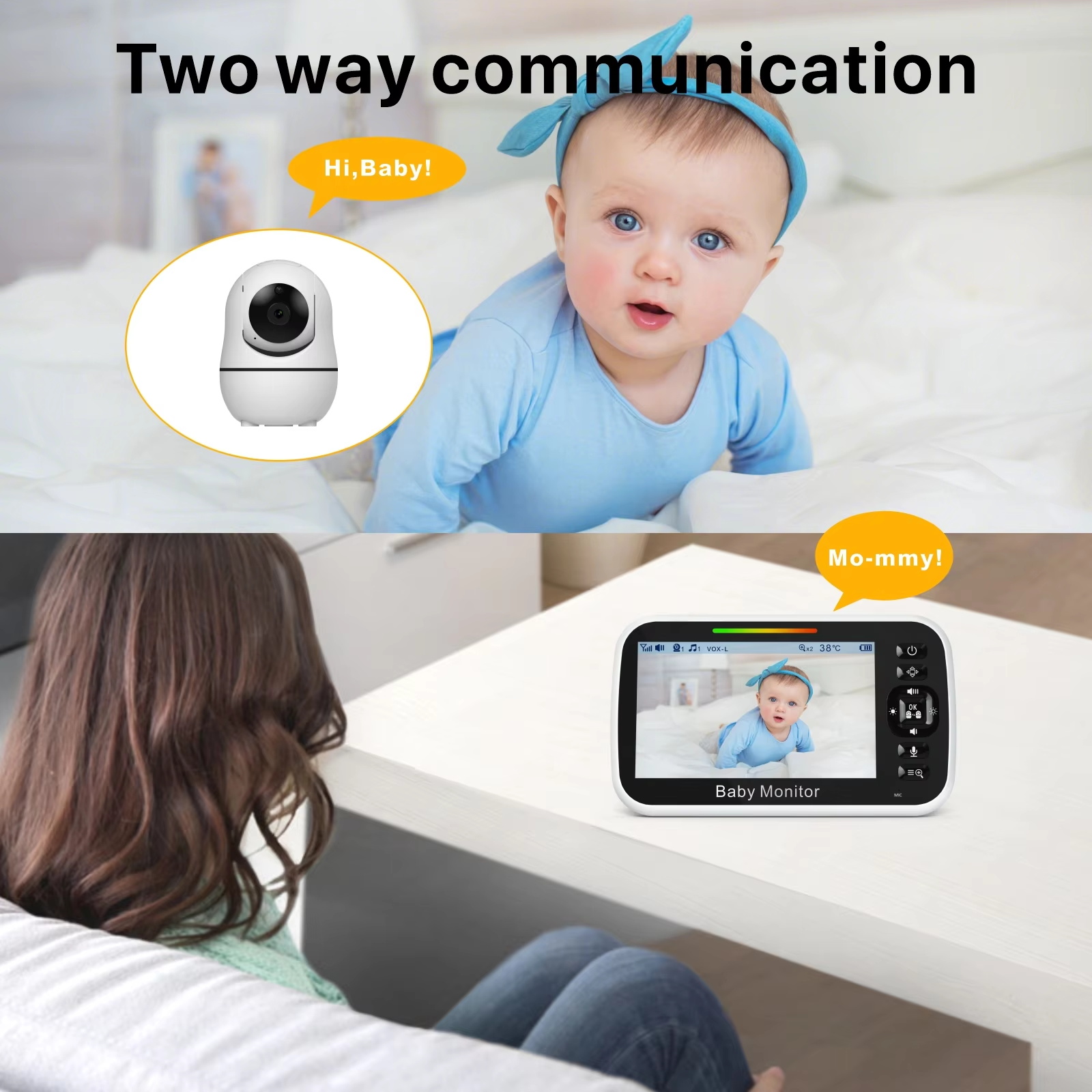 Moniteur pour bébé 5,0 pouces, - Baby Monitor Sensor avis et prix